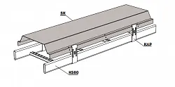 Крышка лестничного лотка SK-500 L=1550 HDG
